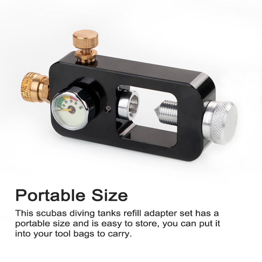 Наружная легкая установка для подводного плавания, баллоны для дайвинга, набор адаптеров для заправки, адаптер для кислородного баллона, практичный
