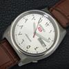 АВТОМАТИЧЕСКИЕ ВИНТАЖНЫЕ ЧАСЫ SEIKO 5 JAPAN 6119C МУЖСКИЕ С АРАБСКИМ СЕРЕБРИСТЫМ ЦИФЕРБЛАТОМ a702445-5 R124-a702445