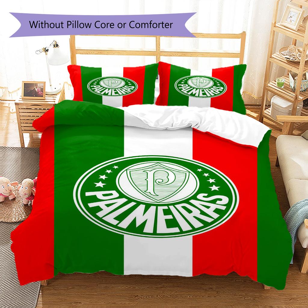 Palmeiras Pattern Bedding Set Quilt Cover Pillowcase Home Decor Gift (1 * duvet cover + 2 * pillowcase, without core)
