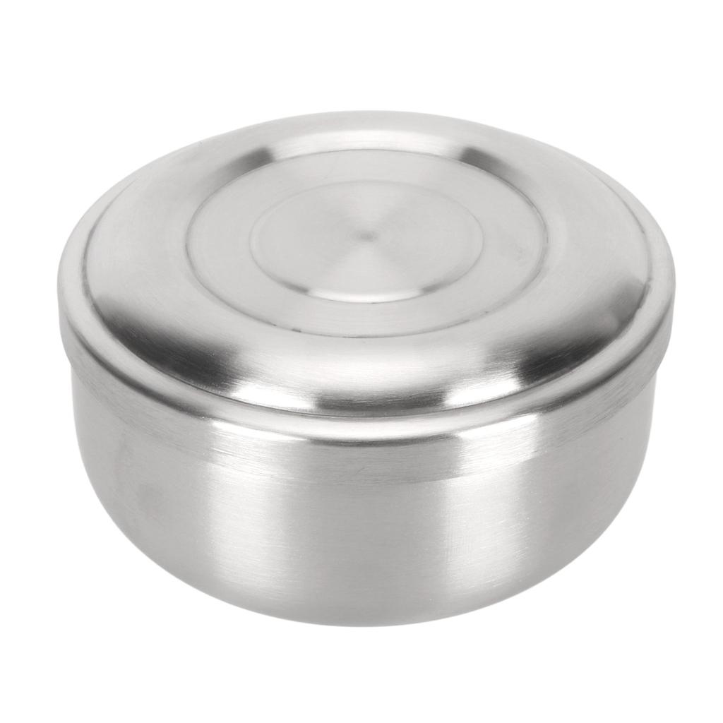 Чаша для бритья бороды Удобное касание Нескользящая Нержавеющая сталь Прочная Стильный вид Чаша для маски для лица с крышкой для дома