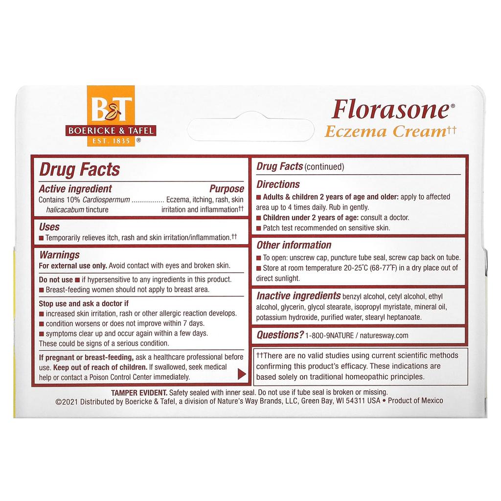 Boericke & Tafel, Крем Florasone для местного применения, 1 унция (28 г)