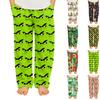 Children's Versatile Christmas Print Pocket Plush Casual Pants Pajama Pants Home Pants