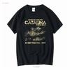 Сплошная футболка PBY Catalina Летающая лодка Самолет Canso Самолет Чертеж с длинным или коротким рукавом винтажная Стирка Повседневная