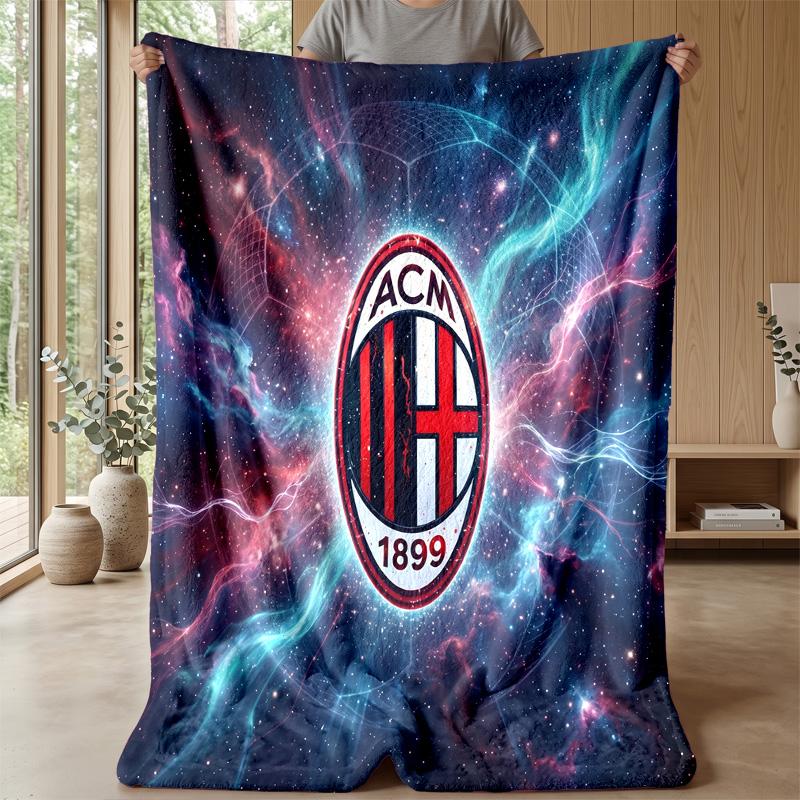 AC Milan Theme blanket Soft Flannel Blanket Plush Throw Blanket Cozy Sofa Bed Blanket for Home Decor