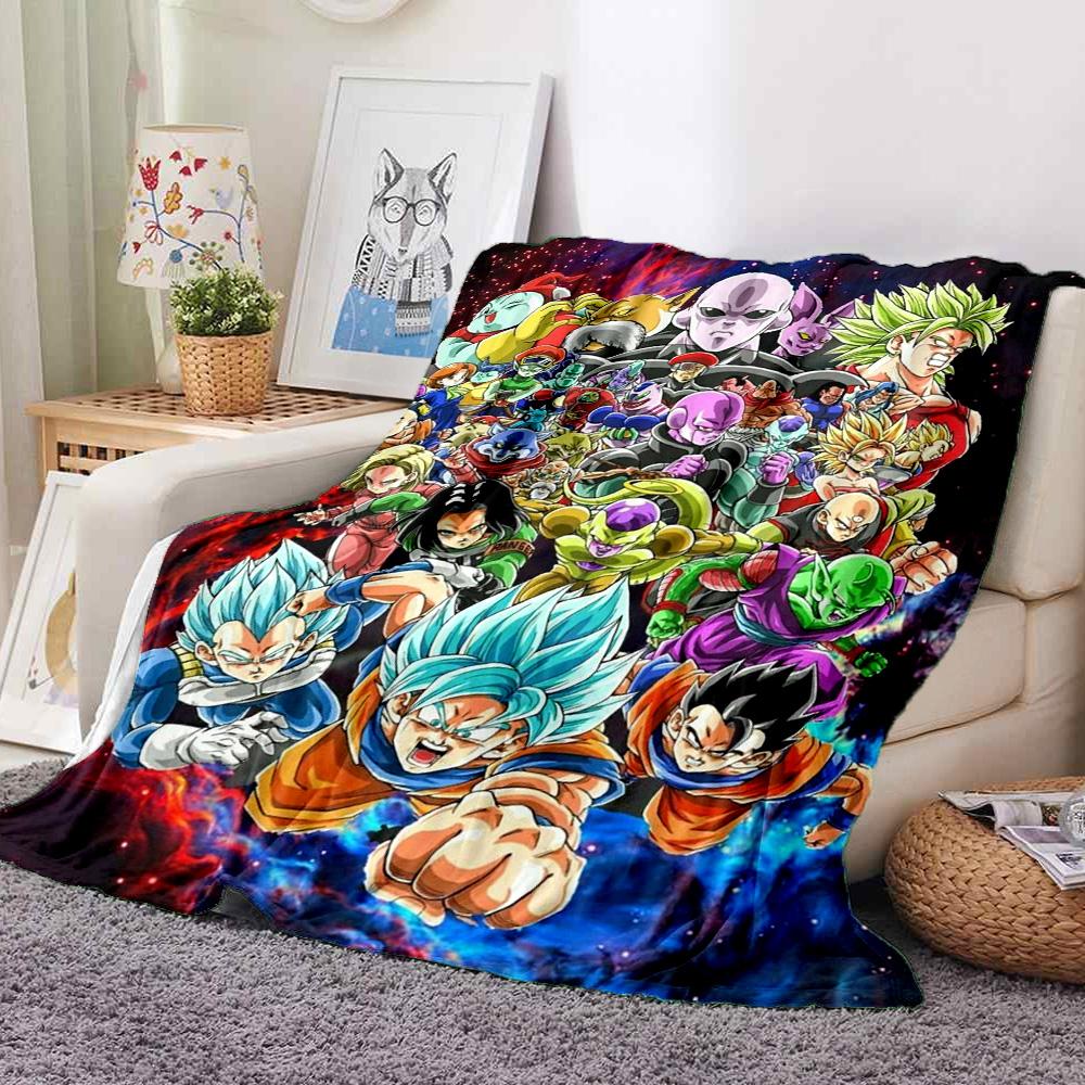 Dragon Ball Flannel Blanket Throw Blanket Soft Warm Sofa Bed Camping home Decor Unique Christmas Gift C926132