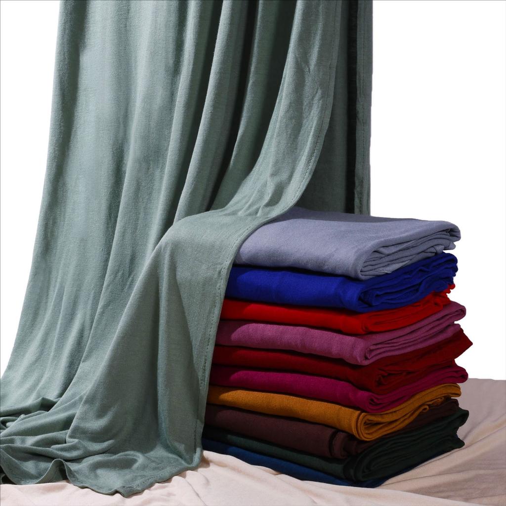 175*80cm Big Size Modal Cotton Jersey Hijab Scarf Long Muslim Shawl Plain Soft Turban Headscarf Wraps For Women Islamic Headband