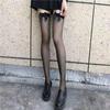 Japanese Style Over-the-Knee Black Bow Thin Thigh High Socks for Sweet Lolita Fashion