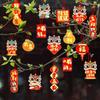 Zodiac Snake Snake Year Hanging Pendants Chinese Style Potted Plants Hanging Card  Spring Festival