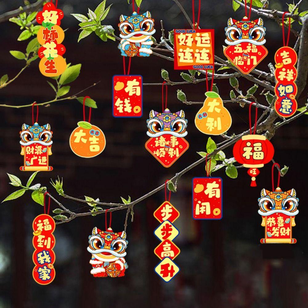 Zodiac Snake Snake Year Hanging Pendants Chinese Style Potted Plants Hanging Card  Spring Festival