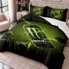 Monster Energy 3Pcs Bedding Set Duvet Cover With Two Pillowcases For Bedroom Home Decoration