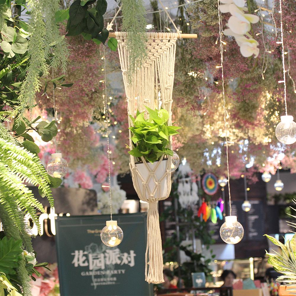 Лидер продаж 2021 года, 100% ручная работа, вешалка для растений в технике макраме, вешалка для цветочного горшка для украшения стен, Countyard G