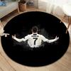 Круглый ковер CR7 Криштиану Роналду, Ковер для гостиной, спальни, дивана, игровой комнаты, нескользящий коврик