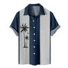 Мужские гавайские рубашки с короткими рукавами и пуговицами с принтом. Мужские повседневные модные рубашки с короткими рукавами.