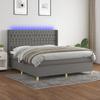 VidaXL Slatted Bed Base with Mattress and LED, Upholstered Bed, Double Bed, Adult Bed for Interior Bedroom, 3139134