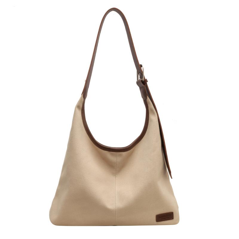 Сплошная цветная холщовая сумка подмышки, большая вместительная сумка на плечо, женская большая сумка, сумка