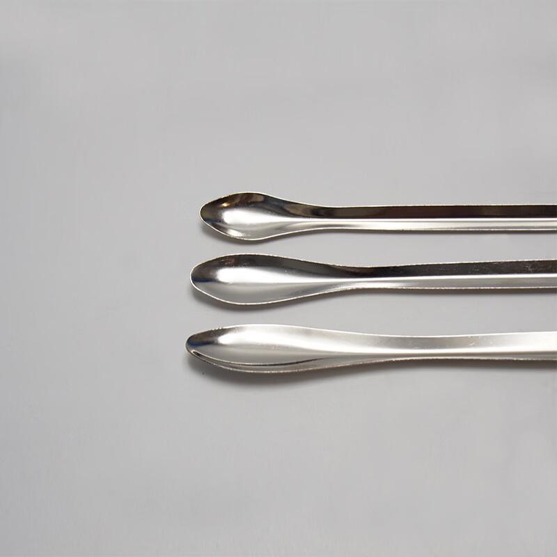 Sanhe Stainless Steel Lab Micro-Sampling Spoons (10-Pack)