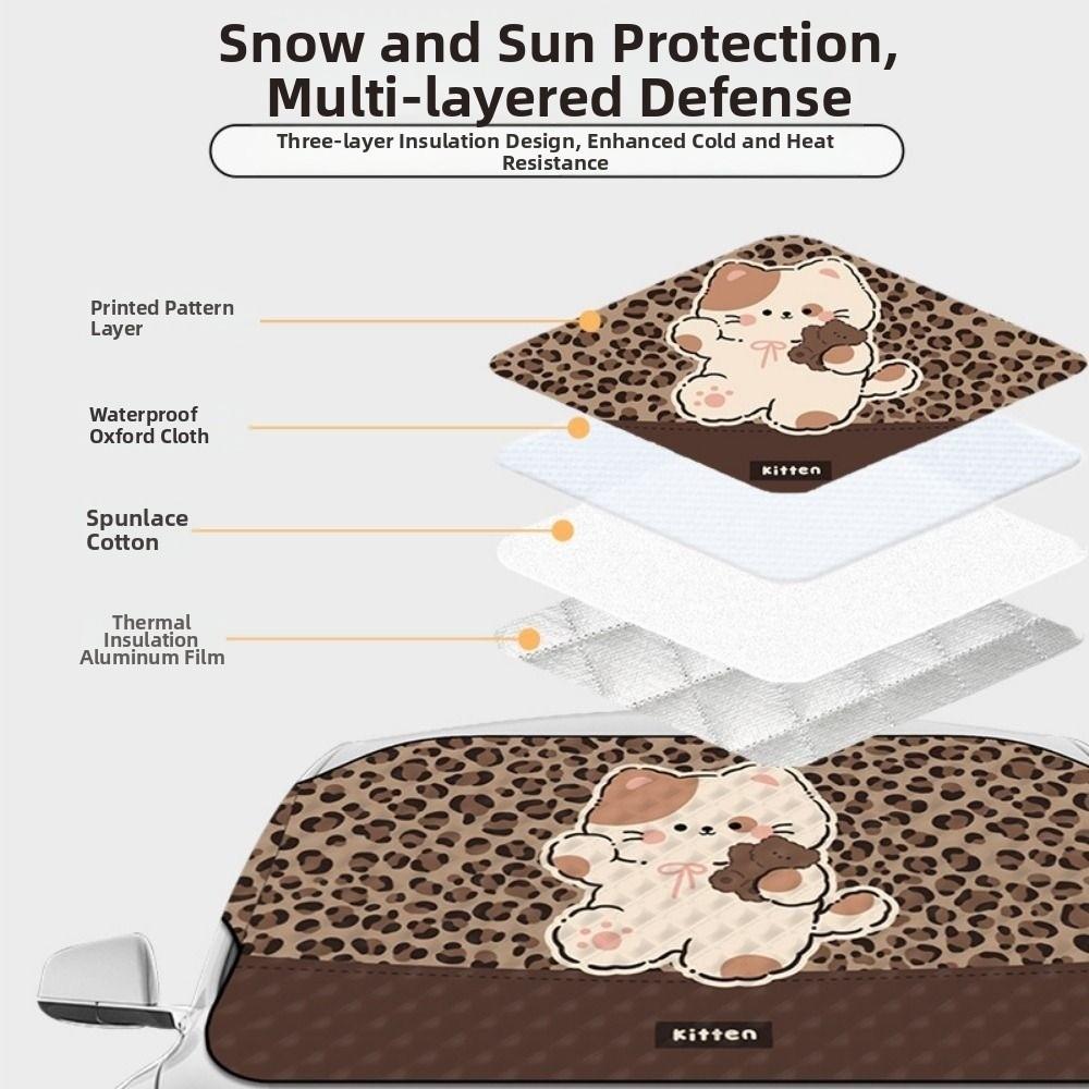Waterproof Ice Windshield Cover Sun-protective Windshield Sunshade Winter Season