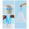 20Pcs/Roll Garbage Bag Leak-proof Strong Load-bearing Drawstring Tie Design Disposable Portable Automatic Closing Waste Bag Office Supply