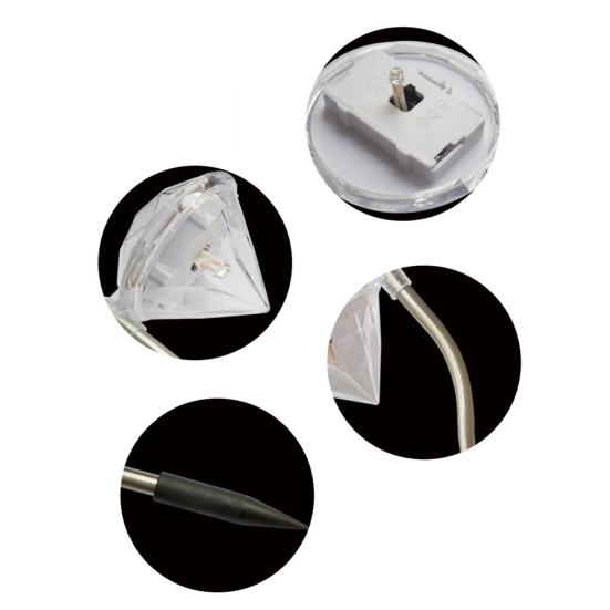 4 шт. Садовые светодиодные фонари на солнечной батарее в форме бриллианта, лампа для декора газона и двора