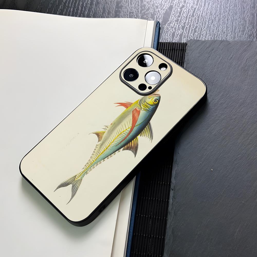 Чехол для телефона с изображением карпа для iPhone 16 15 12 14 Жесткий Se 2020 16 Pro Max 11 13 Xr X Xs Mini Plus Funda Shell Cover