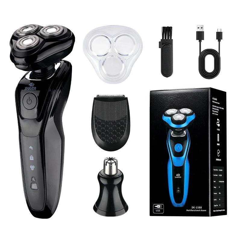 3 в 1Электробритва Роторная Бритва Триммер Для Носа и Висков Аккумуляторная Машинка Для Стрижки Волос Бритва Машинка Для Стрижки Мужчин