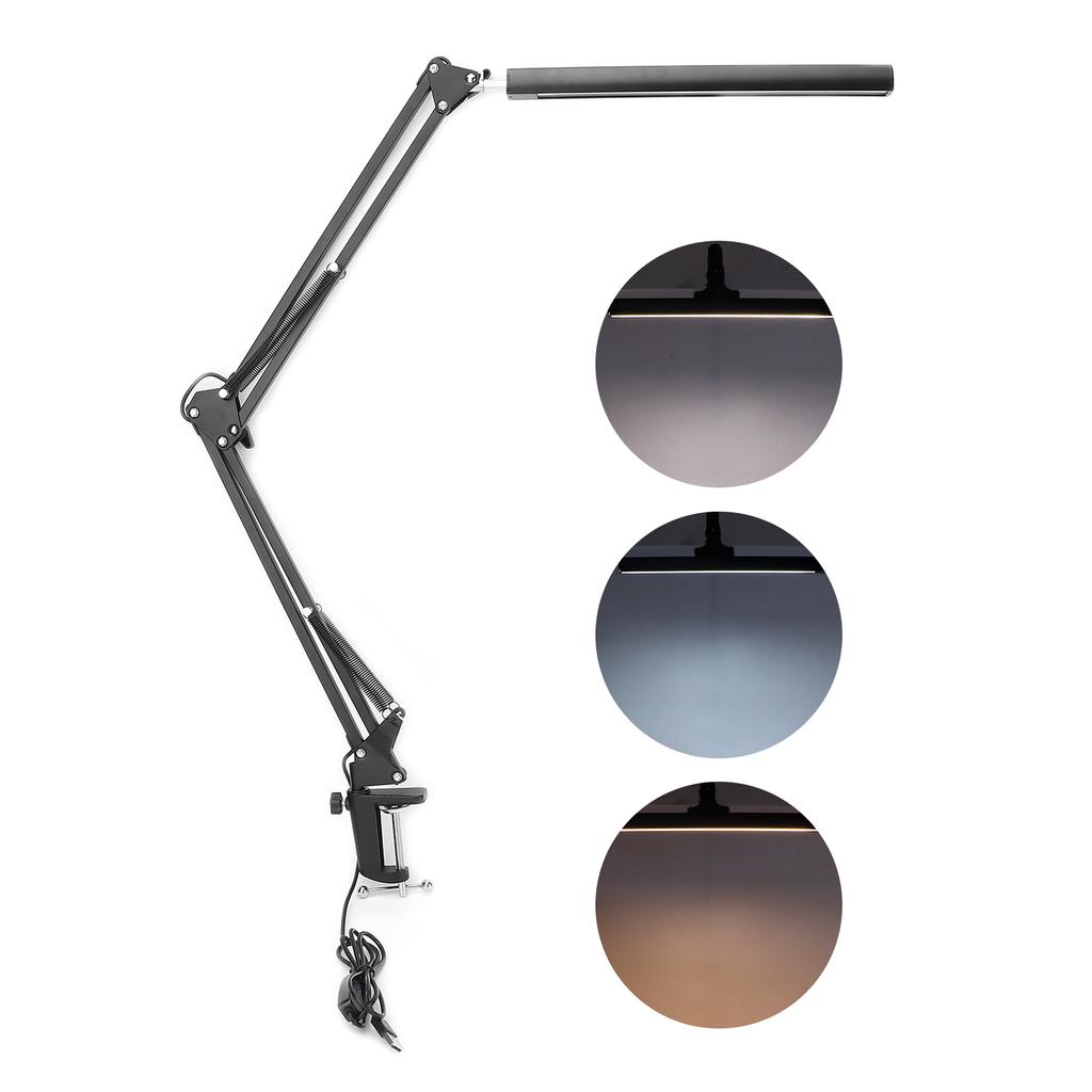 Swing Arm Desk Lamp with Clamp Eye Caring Folded Table Light for Nail Art Tattoo