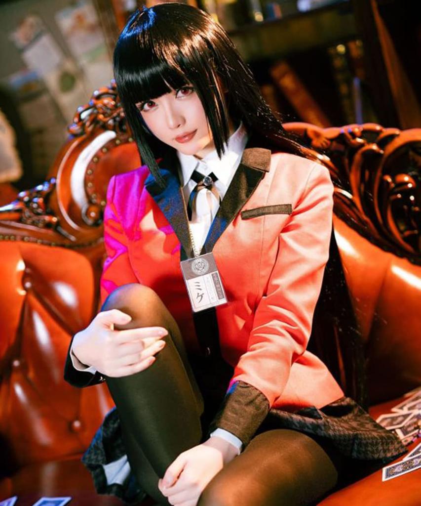 Kakegurui Yumeko Jabami Style парик маскировка косплей костюм аниме [milky time] (M)