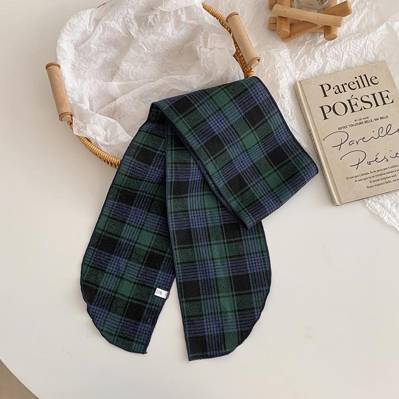 Long Silk Scarf, New with Shirt Neck Protector, Thin Scarf, Neck Circumference, Neck Scarf, Plaid Headscarf, Headband, Hair Tie.