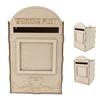 DIY Wooden Wedding Mailbox Post Box with Lock Key for Reception Wedding Anniversary Party Decoration