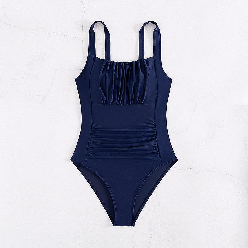 Однотонный слитный купальник бикини