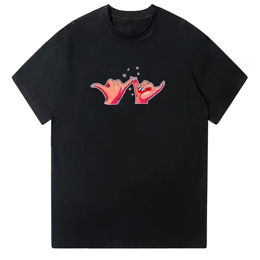 Модная футболка с круглым вырезом в стиле Y2k для лета, хлопковые футболки унисекс с коротким рукавом, свободная повседневная футболка для женщин