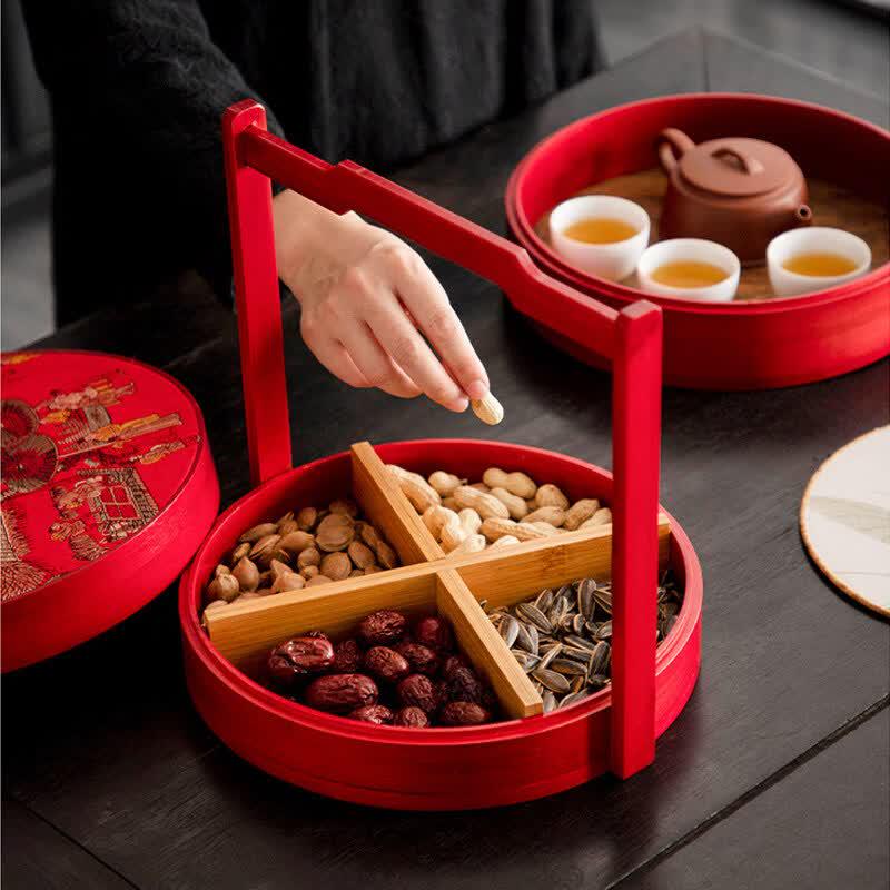Традиционная китайская бамбуковая корзина для еды Naijiang