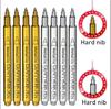 8 шт./компл., металлический маркер, ручка золотого, серебряного цвета, ручка-кисть, средние точечные маркеры для металлической наскальной живописи, изготовление черных бумажных карточек