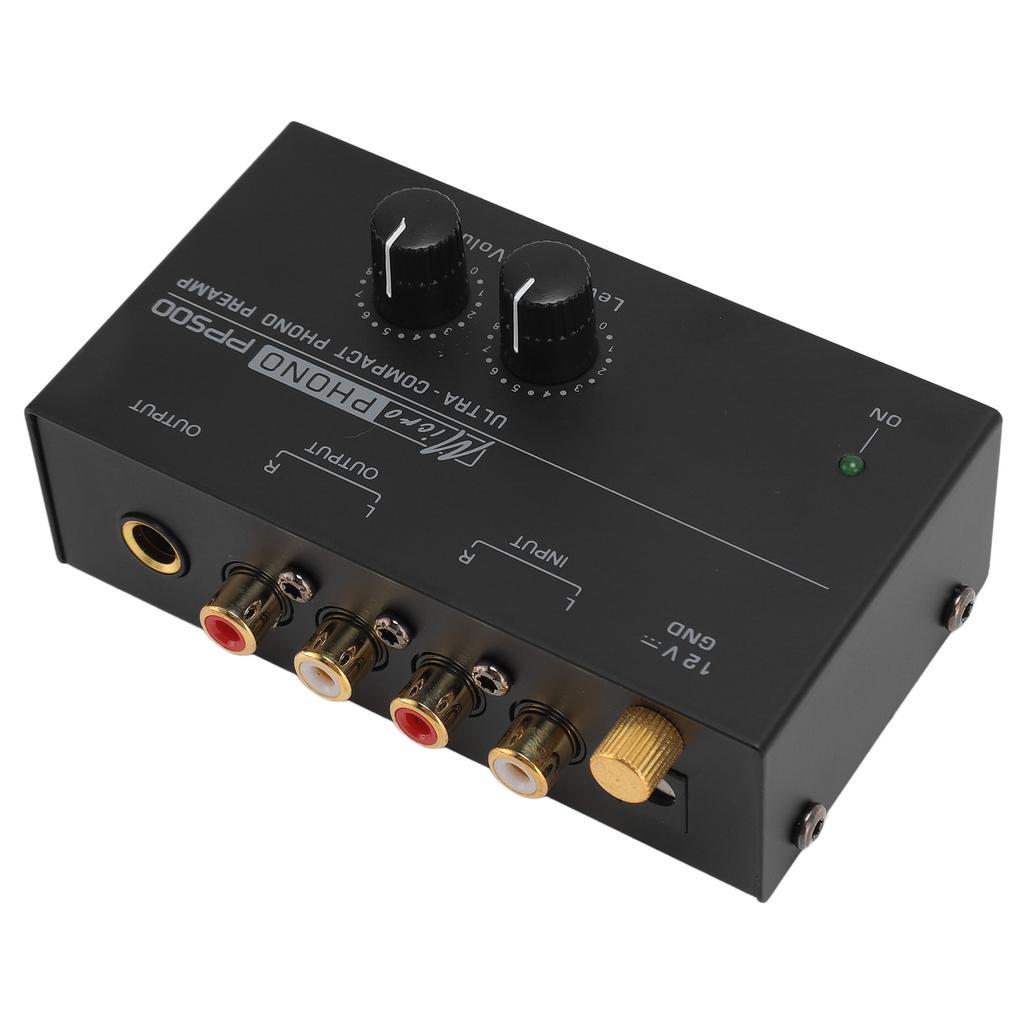 Phono Turntable Preamp Low Noise Independent Volume Control Phonograph Preamplifier for Record Player