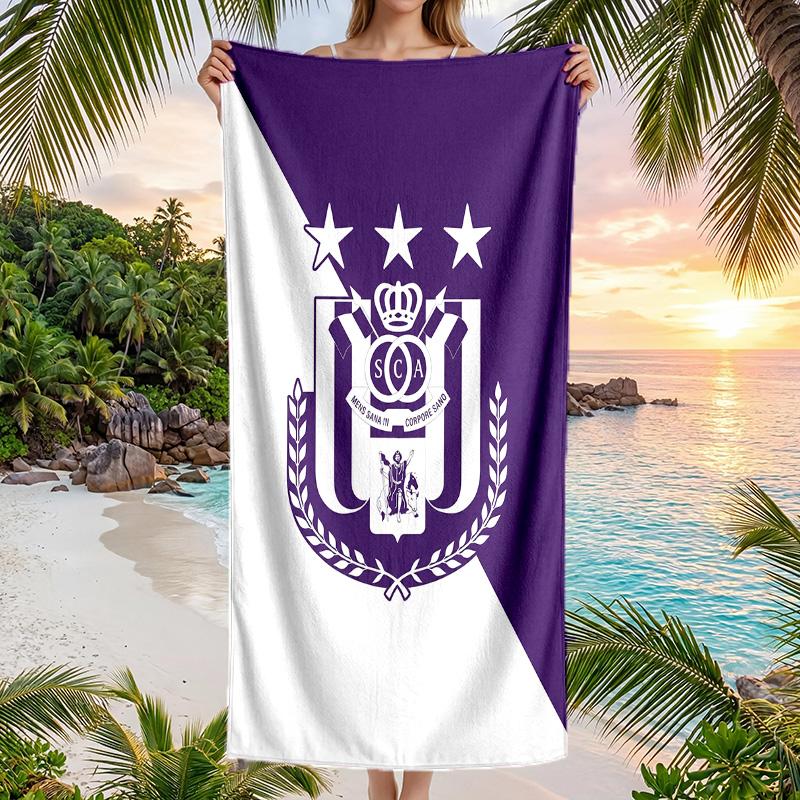 Anderlecht FC принт Быстросохнущее пляжное полотенце Микрофибра Впитывающее Портативное Дорожное Полотенце для плавания