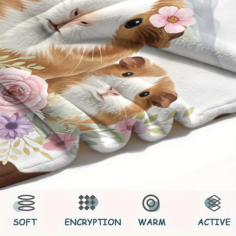 1PC Animals and textures Print FlAannel Blanket, High quality Comfortable for All Seasons, Home Decor, Warmth and Comfort
