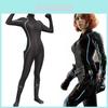 Breathable Black Widow Costume Full Body Zentai Suit For Stylish Superheroes