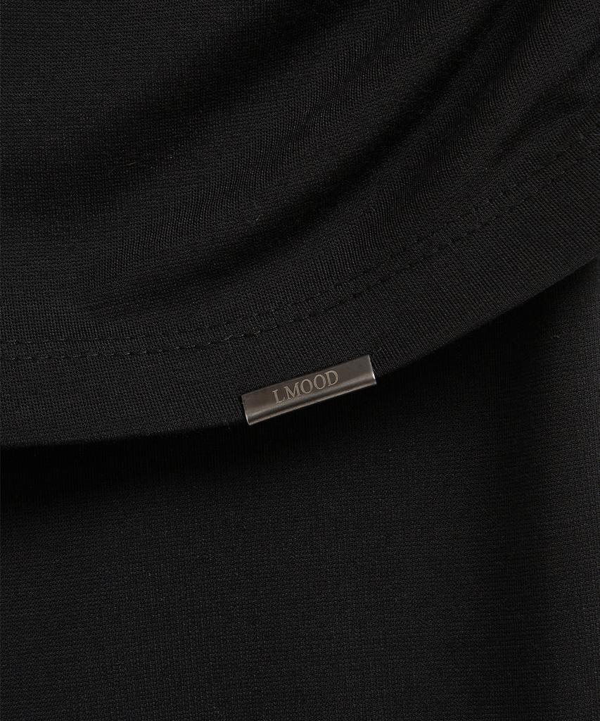 LMOOD WOMEN Martini Shirred Capri Pants Black