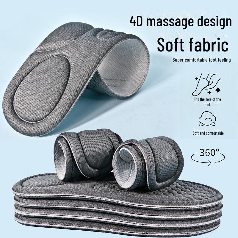 High-Elastic Cushioned Insoles: Soft, Breathable, Sweat-Absorbing, and Deodorizing - Ideal for Sports and Military Training.