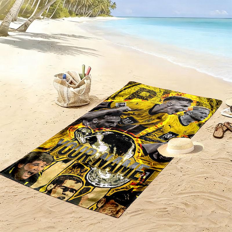 Custom Bvb Print Beach Towel, Large Soft Quick Dry Towel for Beach Camping Swimming