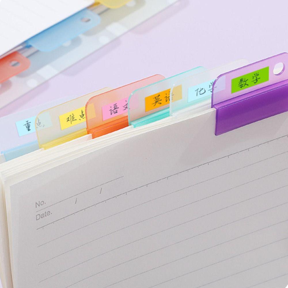 Candy Color File Classification Clamp Transparent Bookmark Clip High Quality Corner Clip Student
