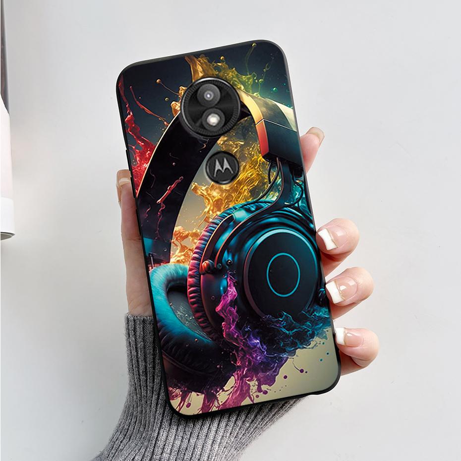 Чехол-бампер For Motorola Moto G7 Play Изысканный чехол Мягкий силиконовый корпус For Motorola Moto G7 Power Милый мультяшный черный чехол