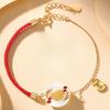 Good Luck Koi Red Rope Bracelet Women's National Style New Chinese Temperament Natal Transfer Safety Buckle Bracelet