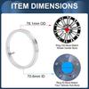 OD 78.1mm to ID 70.6mm Car Wheel Hub Centric Rings Aluminium Alloy 4 Pcs