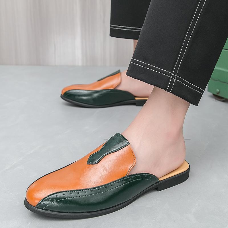 Новые мужские полушлепанцы смешанных цветов, летняя мужская свадебная повседневная обувь, мюли, мокасины, дышащие лоферы, zapatos hombre