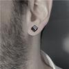 Стереоскопические мужские серьги в стиле панк, уличная одежда, серьги в стиле хип-хоп, мужские серьги-гвоздики с геометрическим рисунком в стиле панк