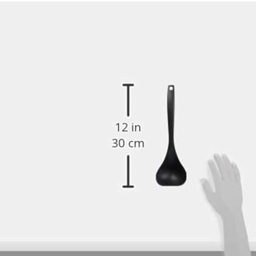 Suncraft Ladle, Glass Fiber Reinforced Nylon, Dishwasher Safe, Black, GF-01B