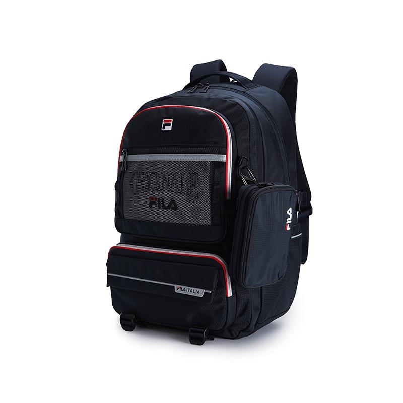 Fila Оригинальный Простой Молодежный Кампусный Повседневный Универсальный Рюкзак из Ткани с Множеством Карманов Мужской рюкзак Легендарно-Синий F13M619103FNV