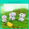 Adorable Resin Elephant Figurine Cute Desk Ornament For Fairy Garden Decoration