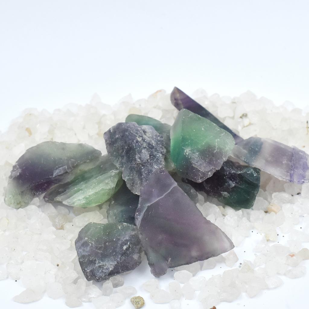 CERTIFIED 150 Ct Natural Fluorite Multicolor Lot Rough Uncut Loose Gemstone
